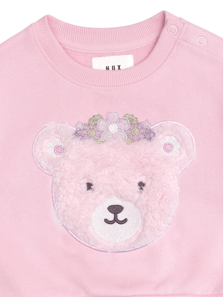 Hux Daisy Furry Bear Sweatshirt