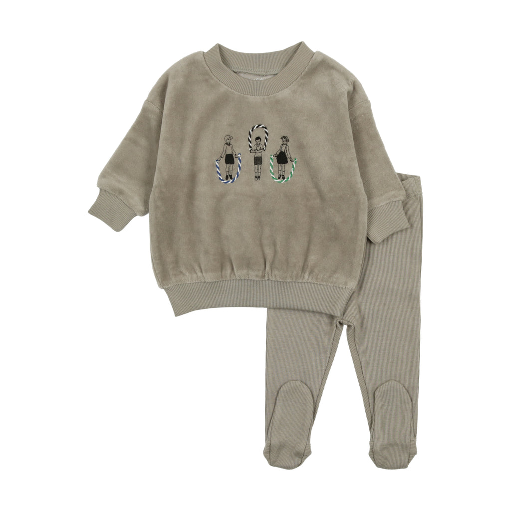 Bee & Dee Jumprope Velour 2 Piece-Sage