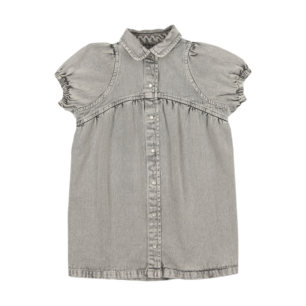 Kin + Kin Denim Shirt Dress- Blue-Grey Denim