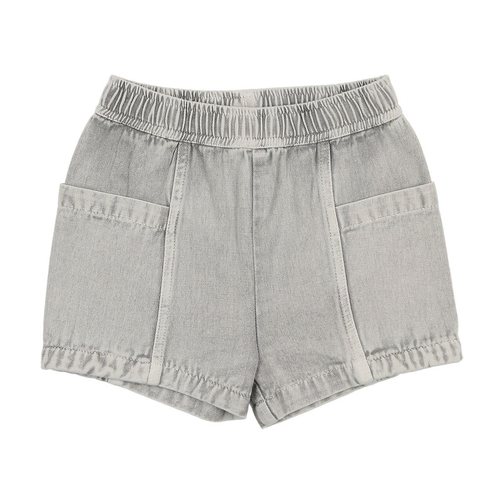 Kin + Kin Denim Shorts- Blue-Grey Denim