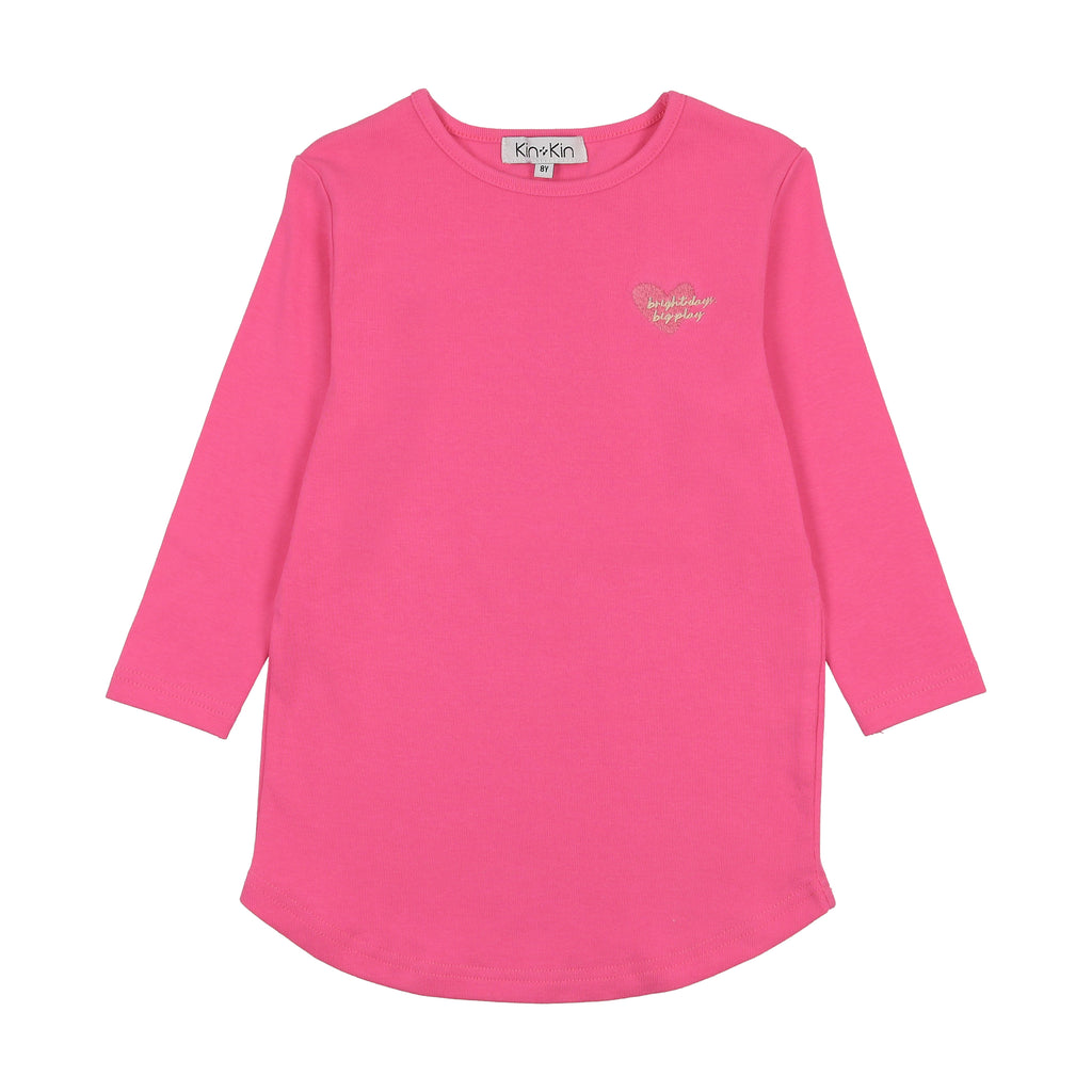 Kin + Kin Solid Girls Long Sleeve T-shirt -Pink