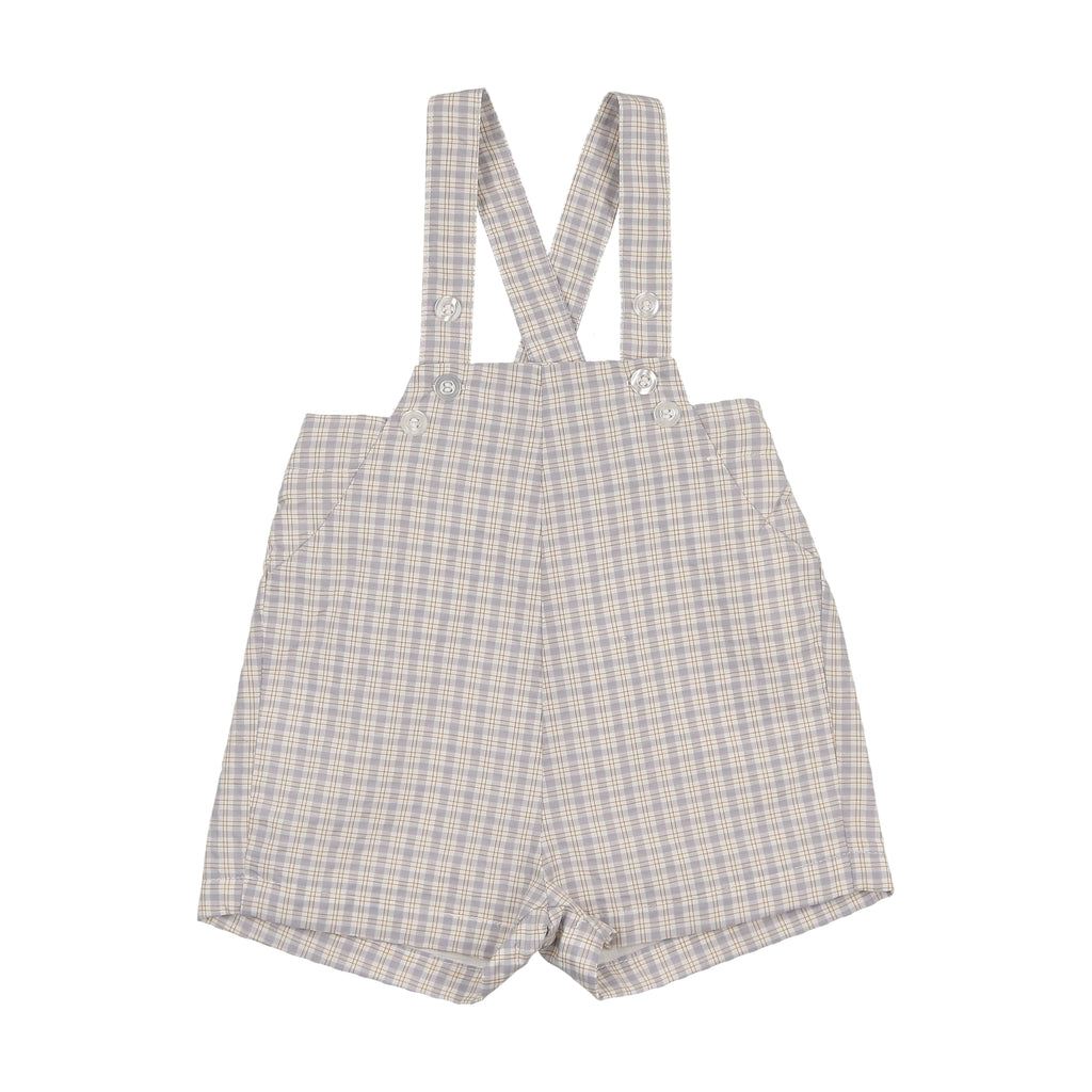 Kin + Kin Baby Overall-Sky Blue/White Plaid