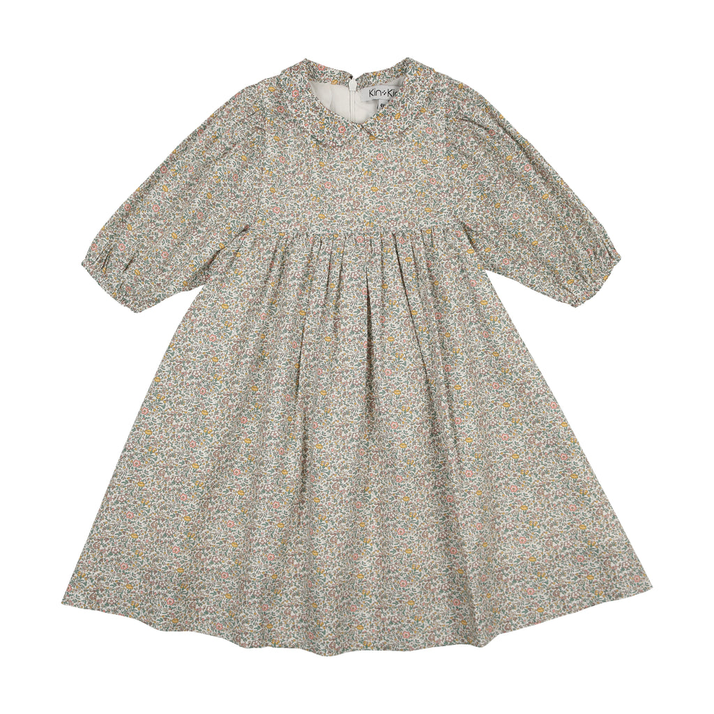 Kin + Kin Floral print Peter Pan Collar Long Sleeve Dress