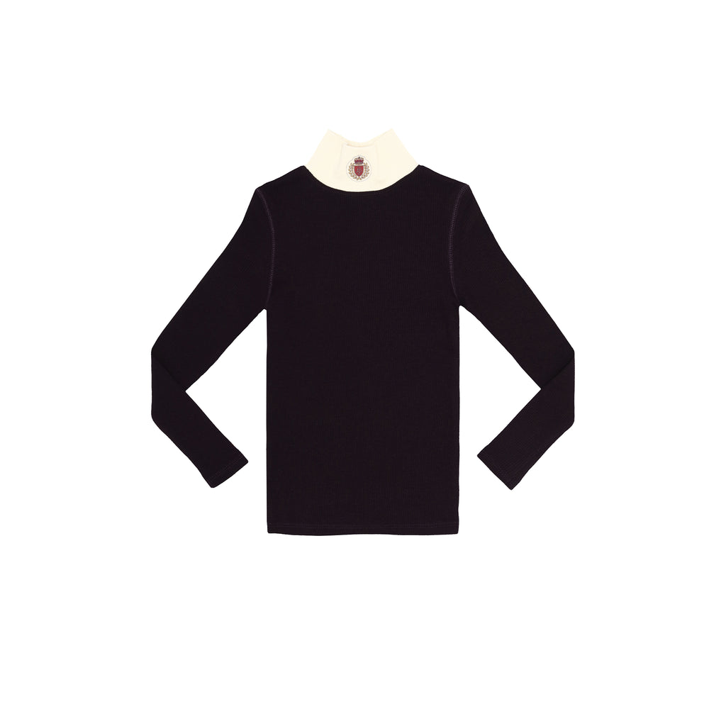 Little Parni Logo Turtleneck- Plum