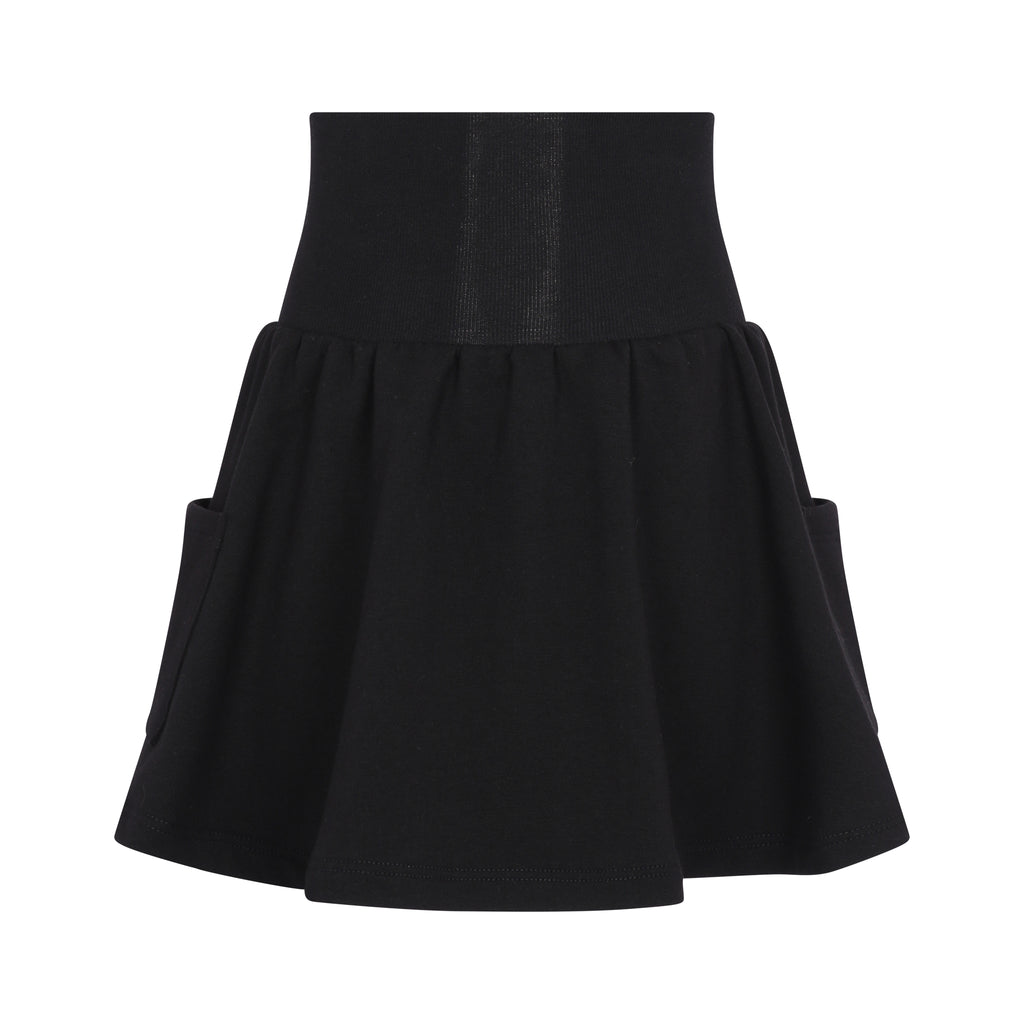 Little Parni Girls Pocket Skirt-Black