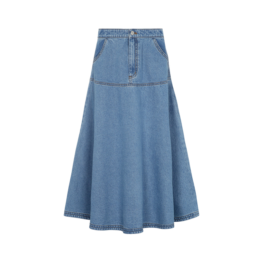 Little Parni Denim Teen Skirt- Blue Denim