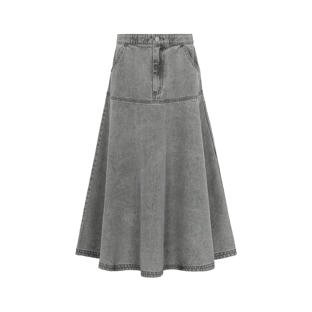 Little Parni Denim Teen Skirt- Grey Denim