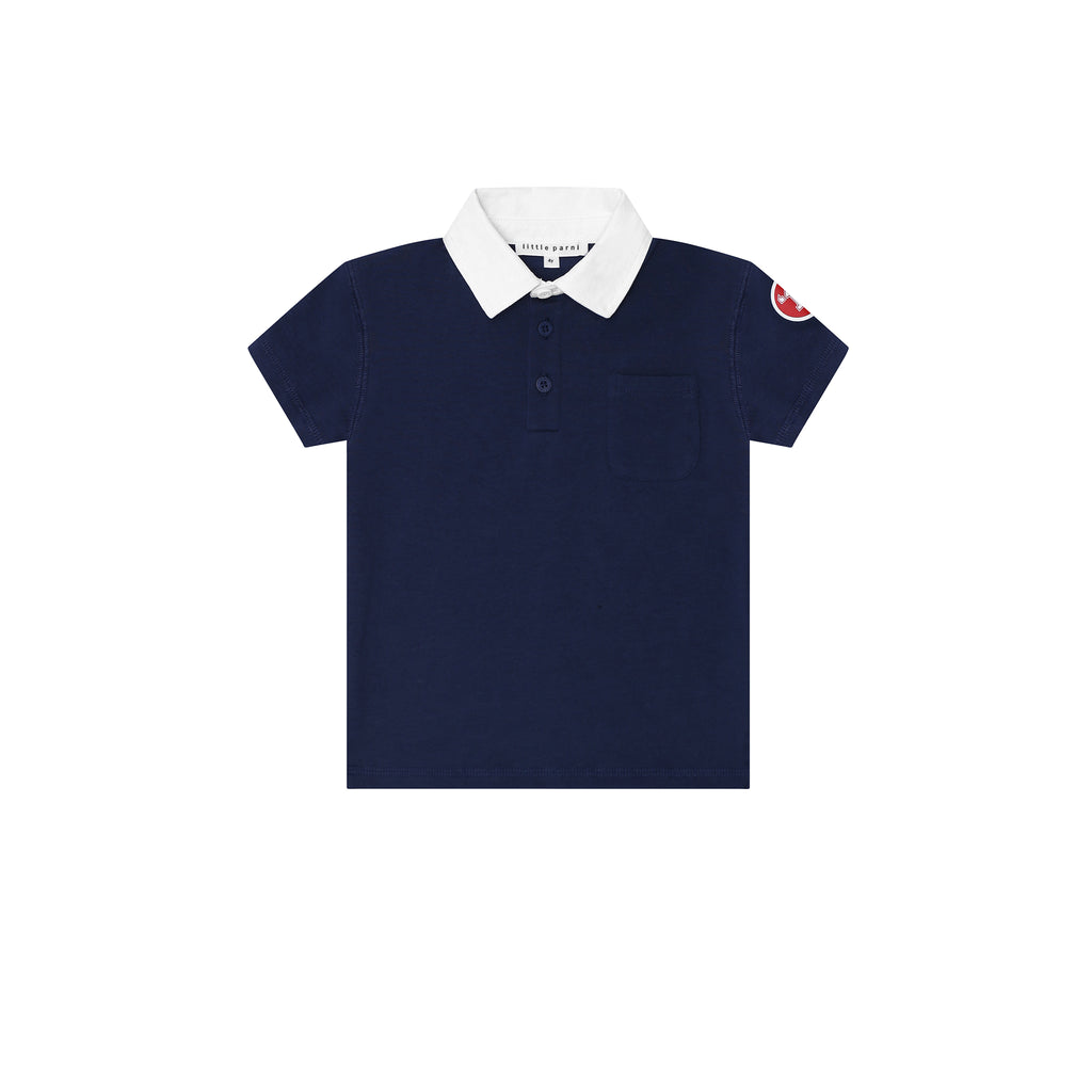 Little Parni Boys Est Polo- Blue