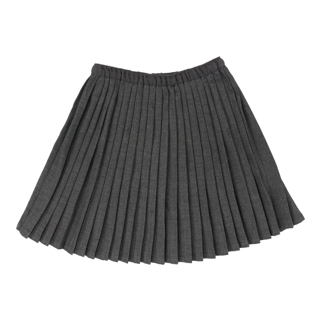 Lil Legs Knife Pleat Skirt- Grey