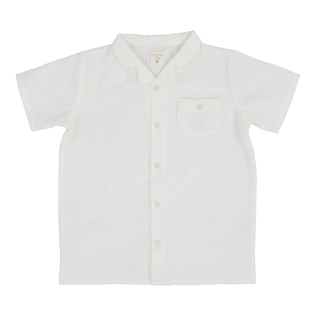 Lil Legs Seersucker Shirt - White