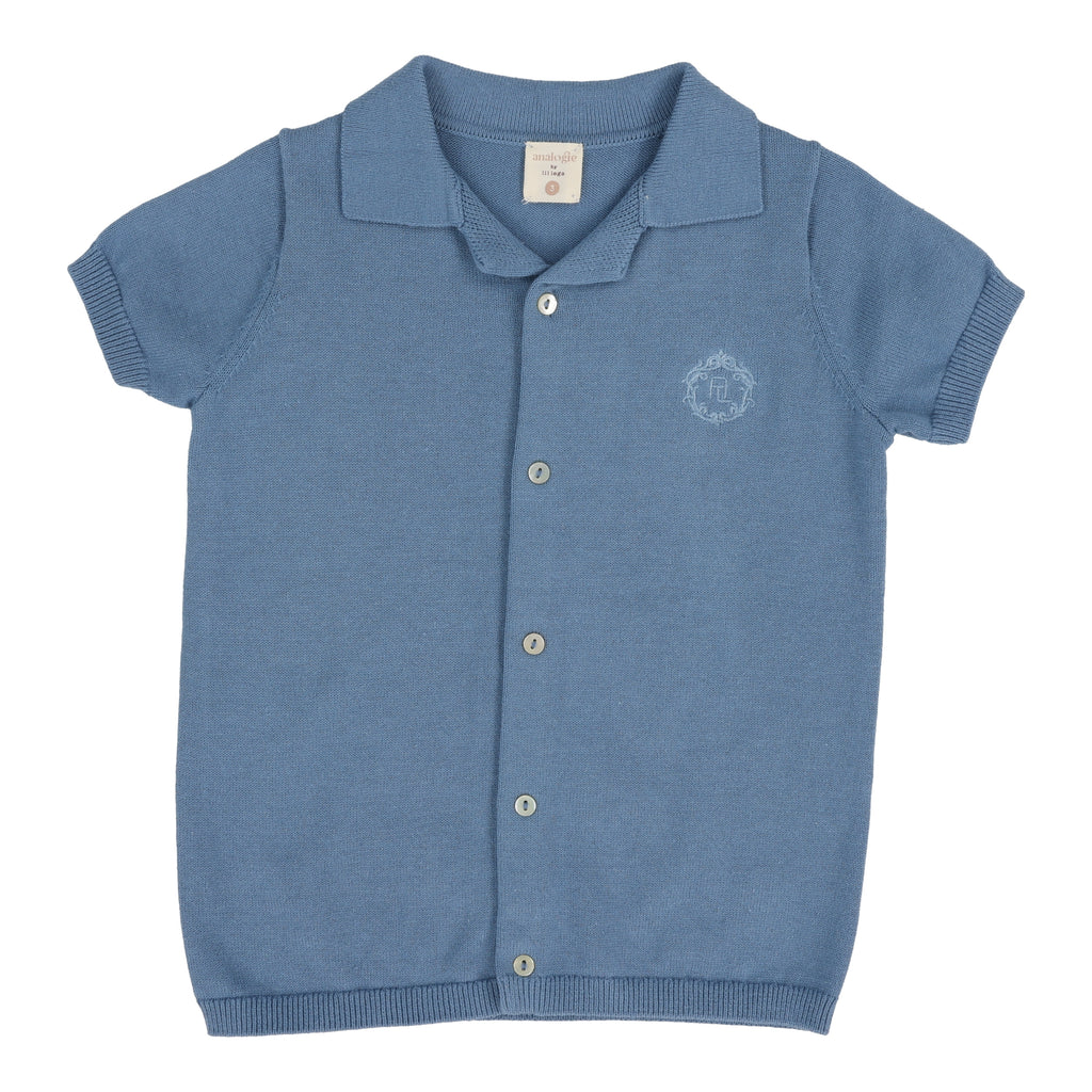 Lil Legs Boys Grandpa Sweater-Bright Blue