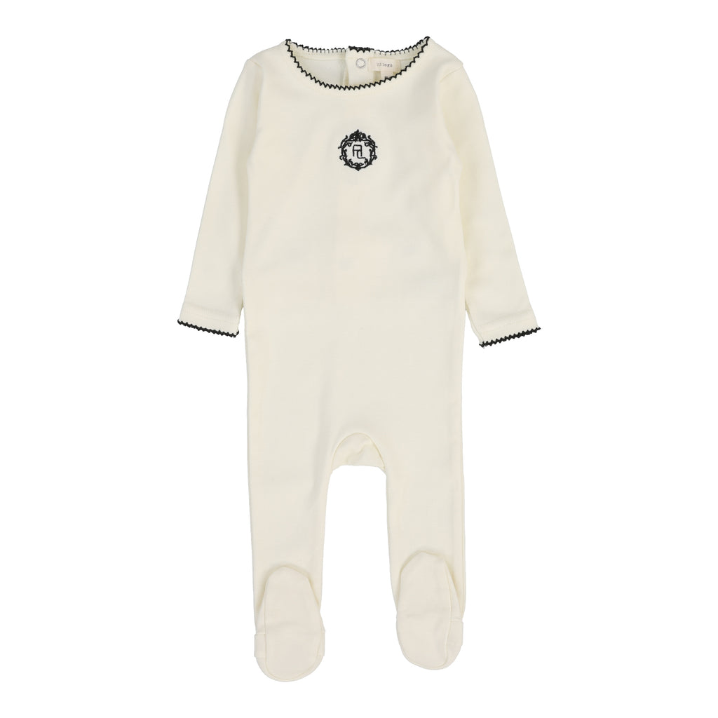 Lilette Emblem Footie-Cream