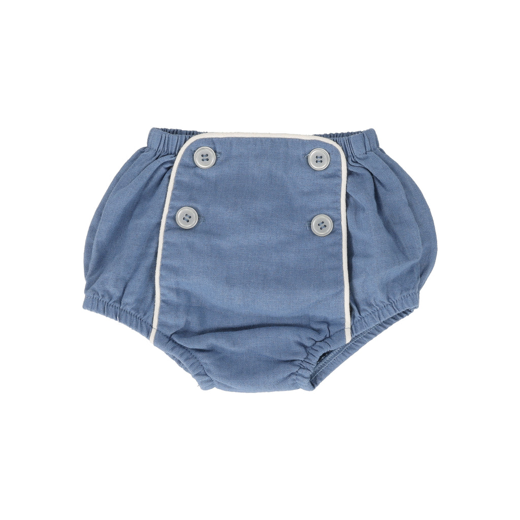 Lil Legs Button Bloomer - Bright Blue