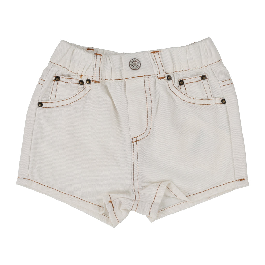 Lil Legs Boys Shorts - White Denim