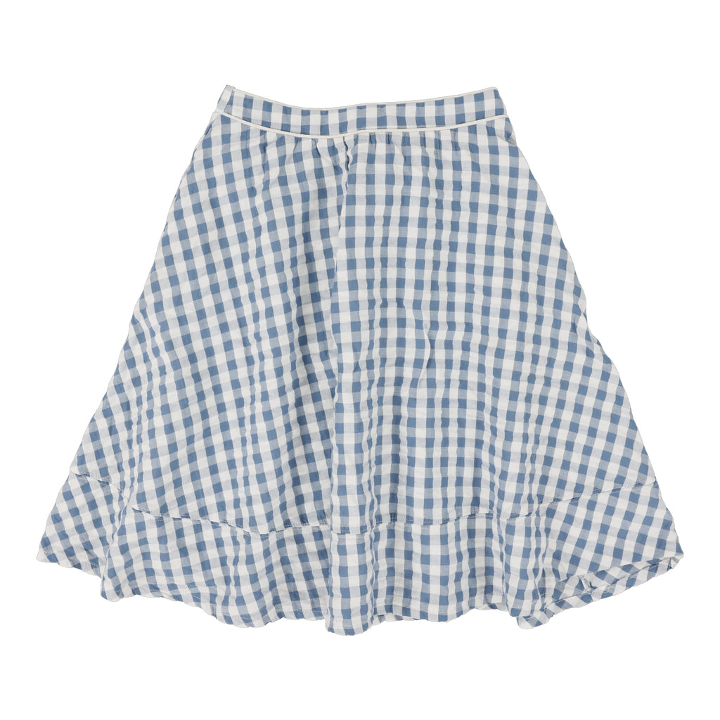 Lil Legs Gingham  Skirt- Bright Blue