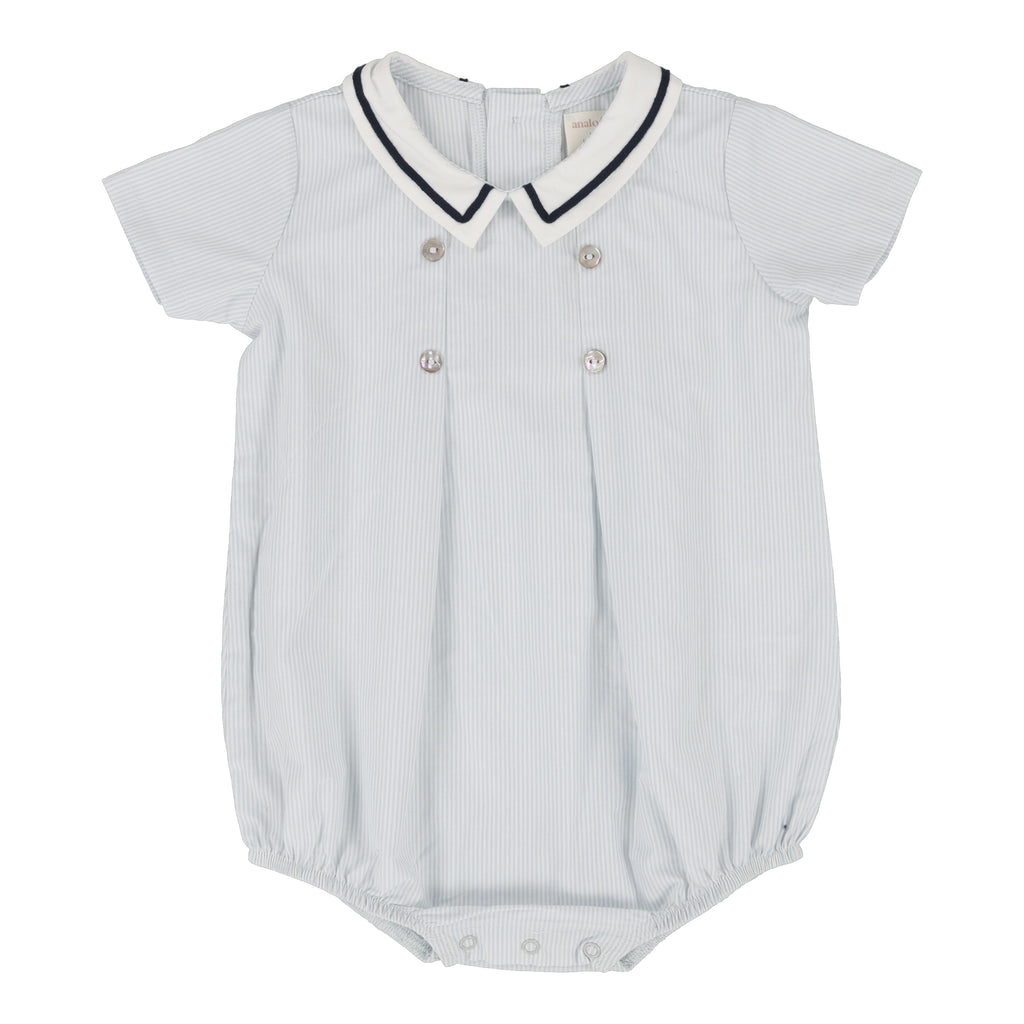 Lil Legs Sailor Boys Romper-Light Blue