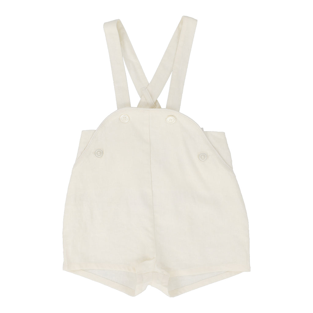 Lil Legs Suspender Shorts - Cream