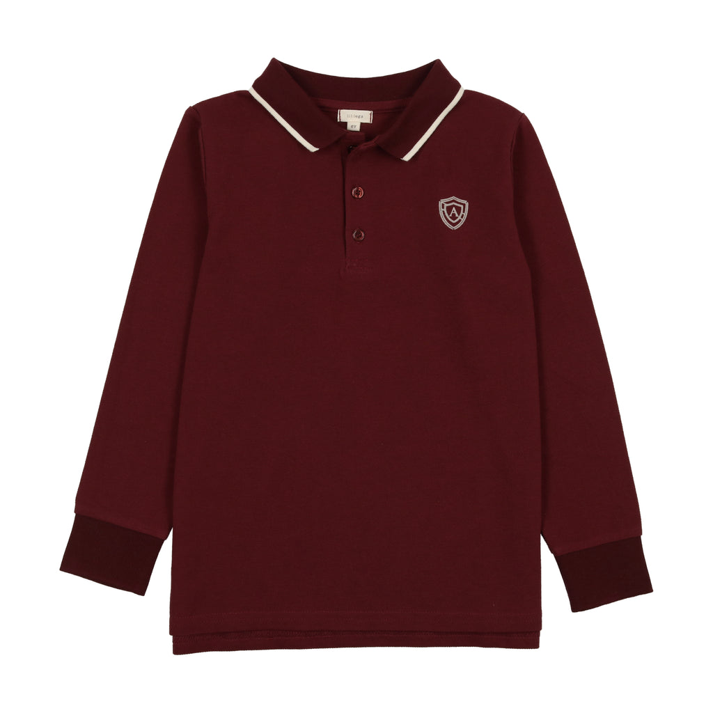 Lil Legs Logo Polo-Burgundy