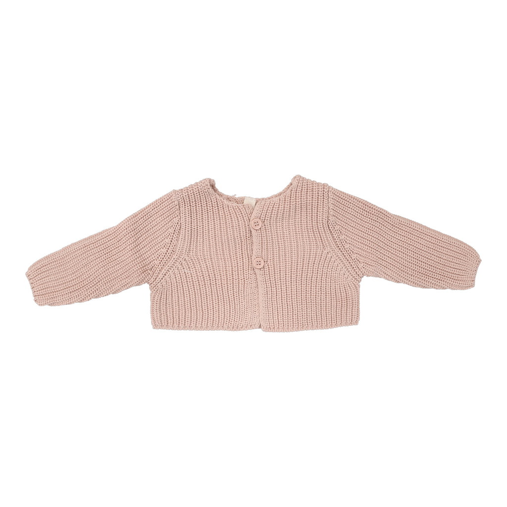 Lilette Chunky Knit Shrug- Powder Pink