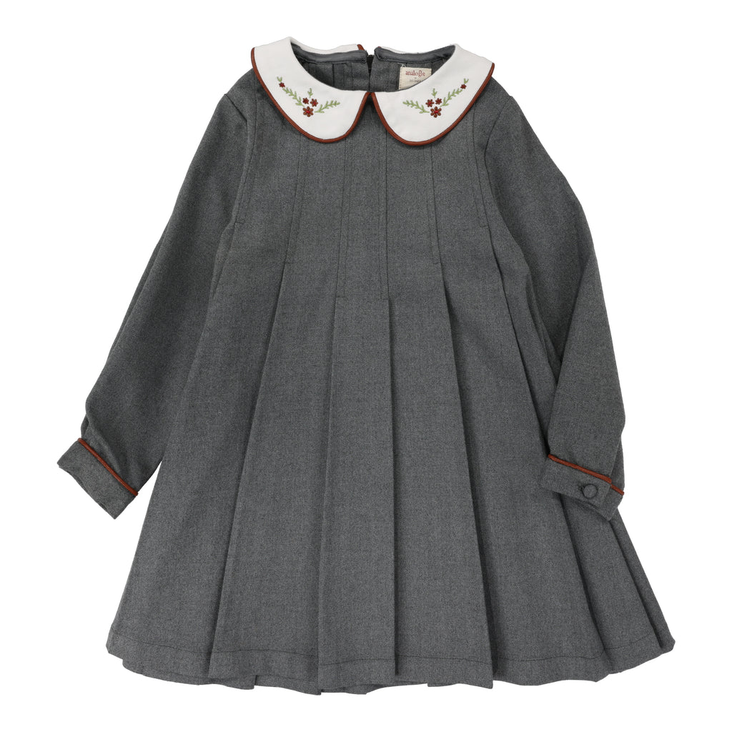 Lil Legs Collar Pleated Dress