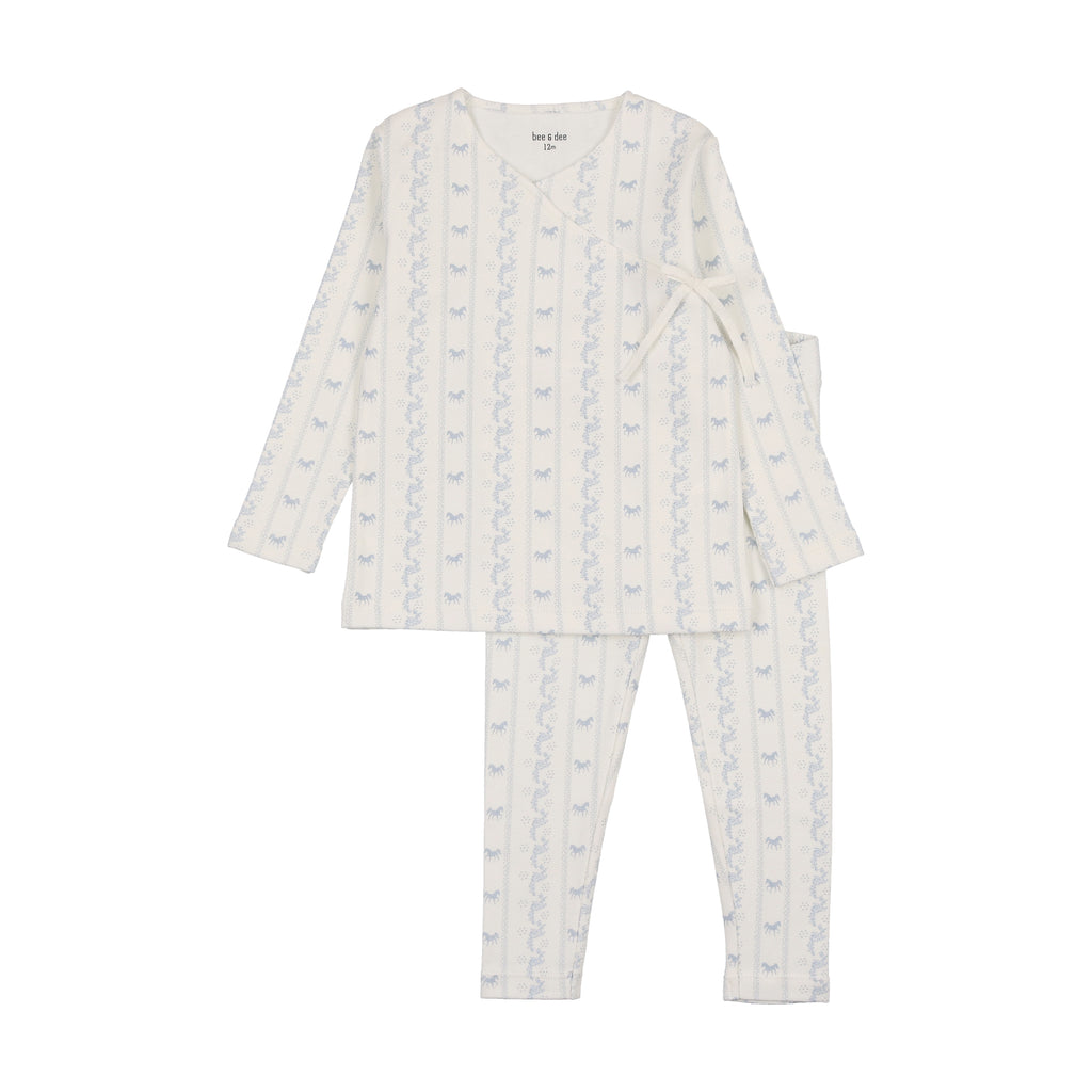 Bee & Dee Linear Nostalgia Lounewear-Chalk White Boys