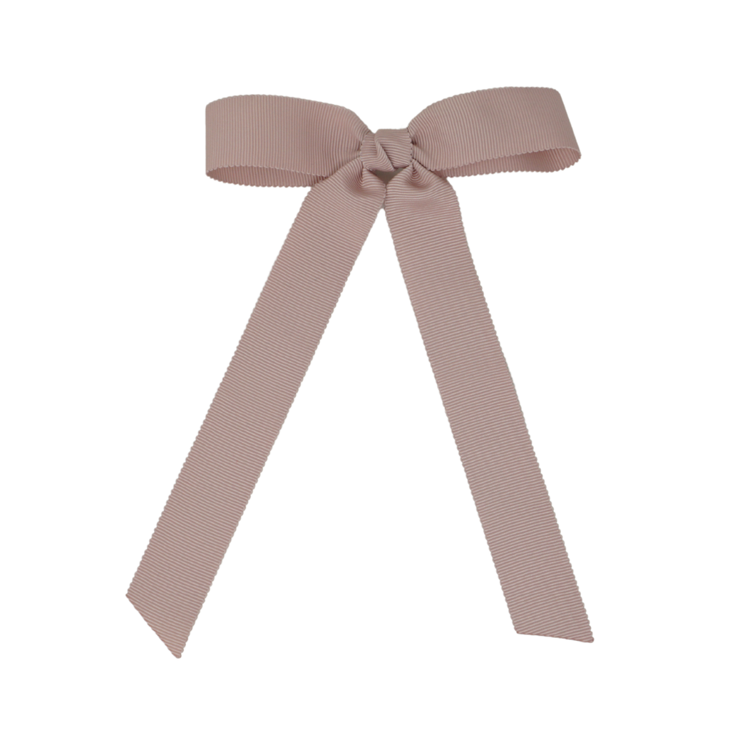 Bandeau Luxe Grosgrain Large Bow Clip-Mauve