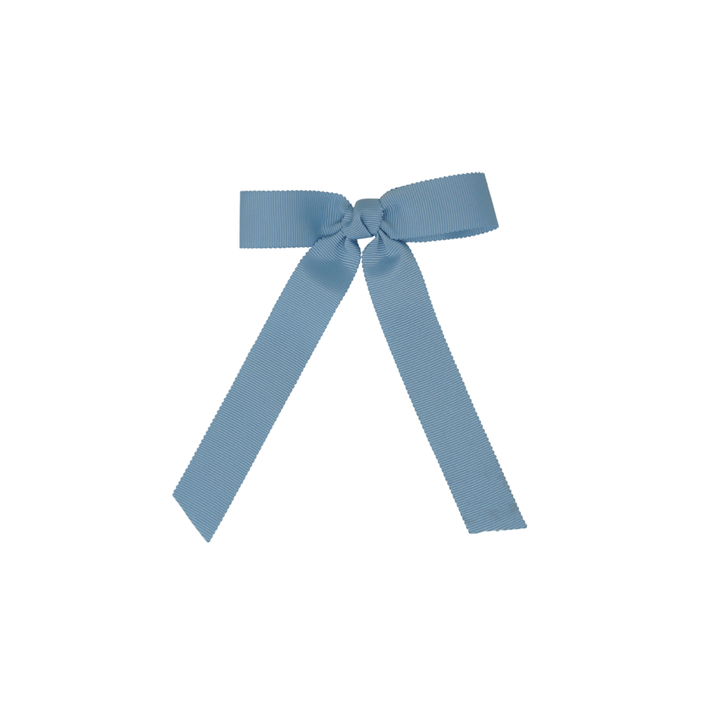 Bandeau Luxe Grosgrain Medium Bow Clip-Light Blue