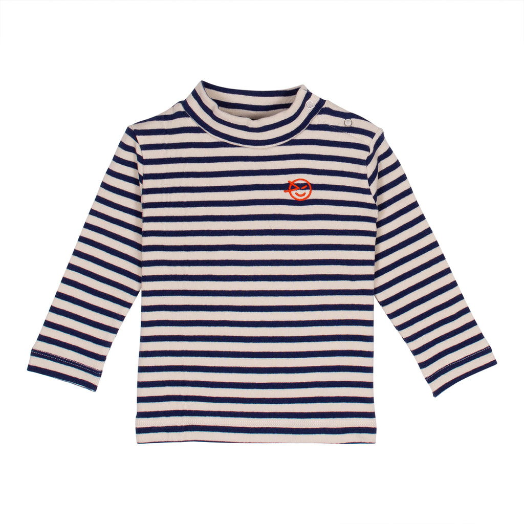 Wynken Mini Stripe Demi Roll Neck