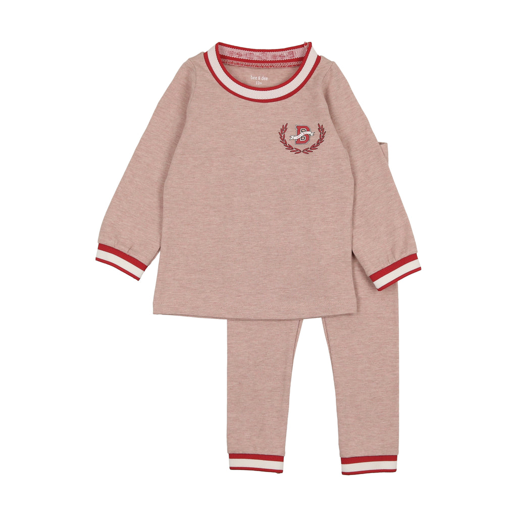 Bee & Dee Modal Varsity Loungewear-Flush