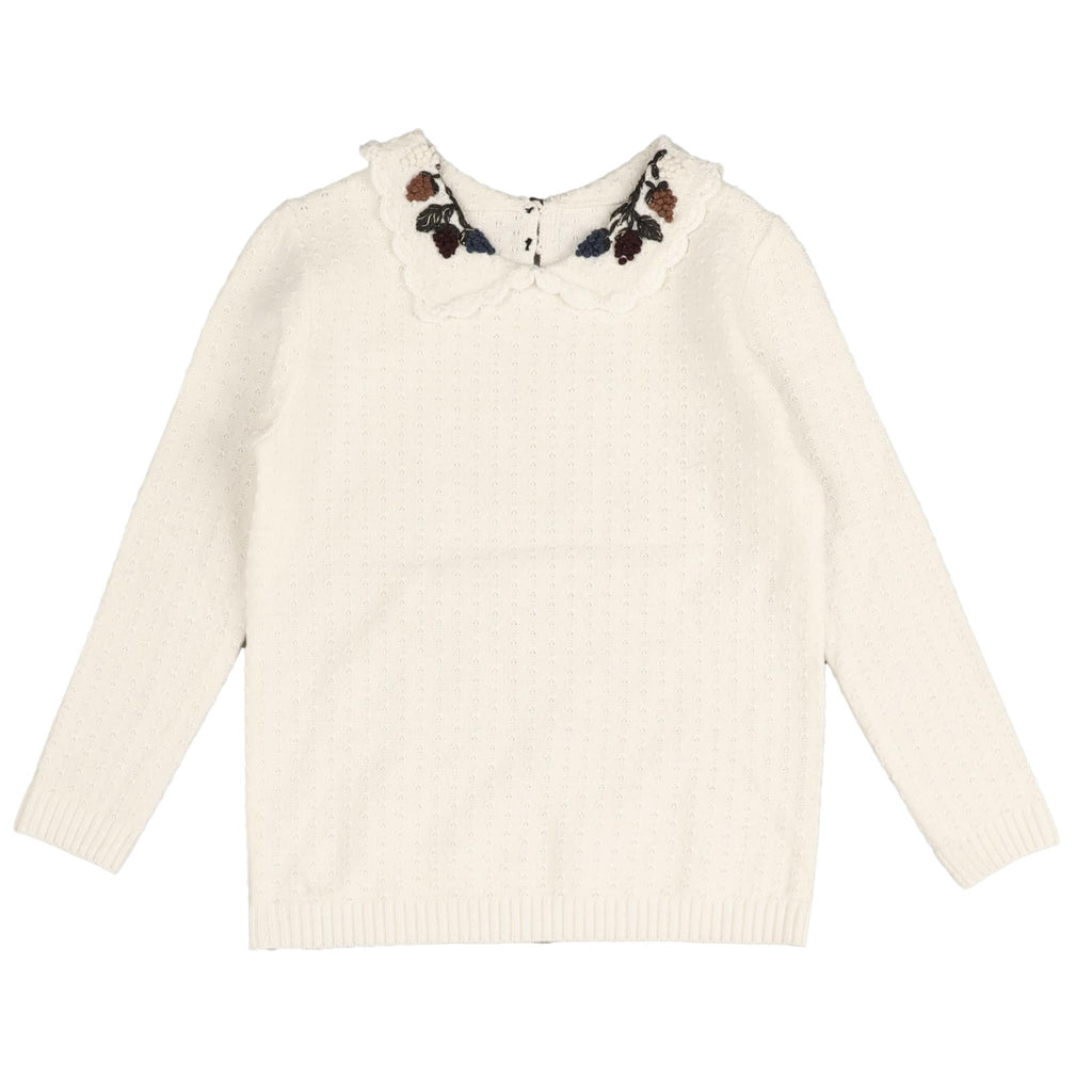 Noma Floral Embrirdered Petar Pan Sweater