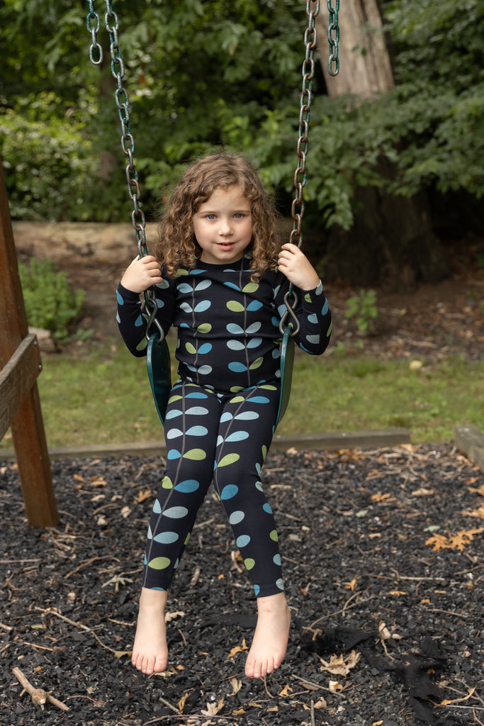 Bee & Dee Organic Print Loungewear-Black Boys