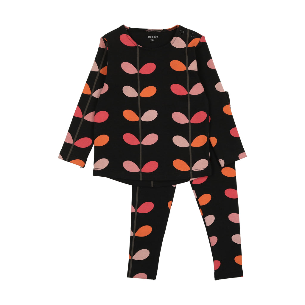 Bee & Dee Organic Print Loungewear-Black Girls