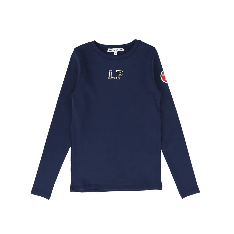 Little Parni Girls Est Long Sleeve Tshirt- Blue