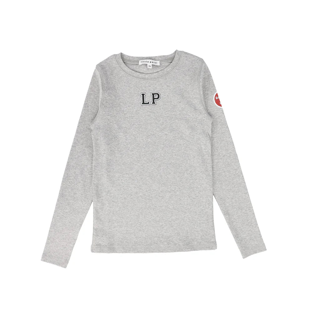 Little Parni Girls Est Long Sleeve Tshirt- Grey