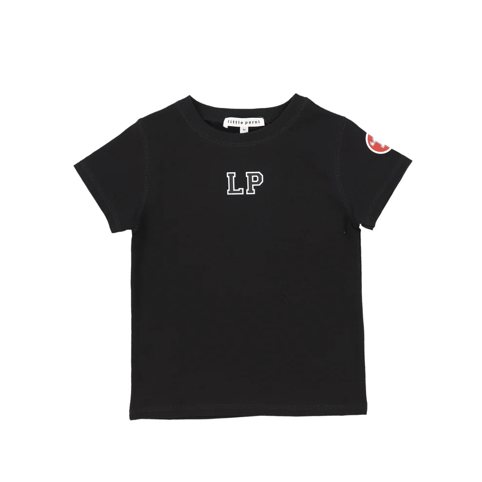 Little Parni Girls Est Short Sleeve Tshirt- Black