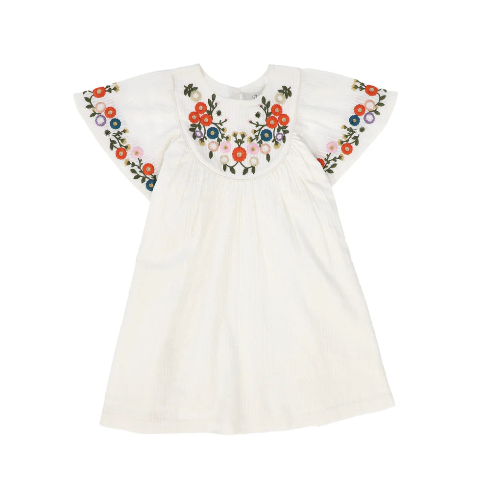 Pernille Embroidered Multicolored Flower Dress