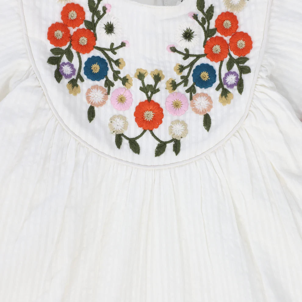 Pernille Embroidered Multicolored Flower Dress