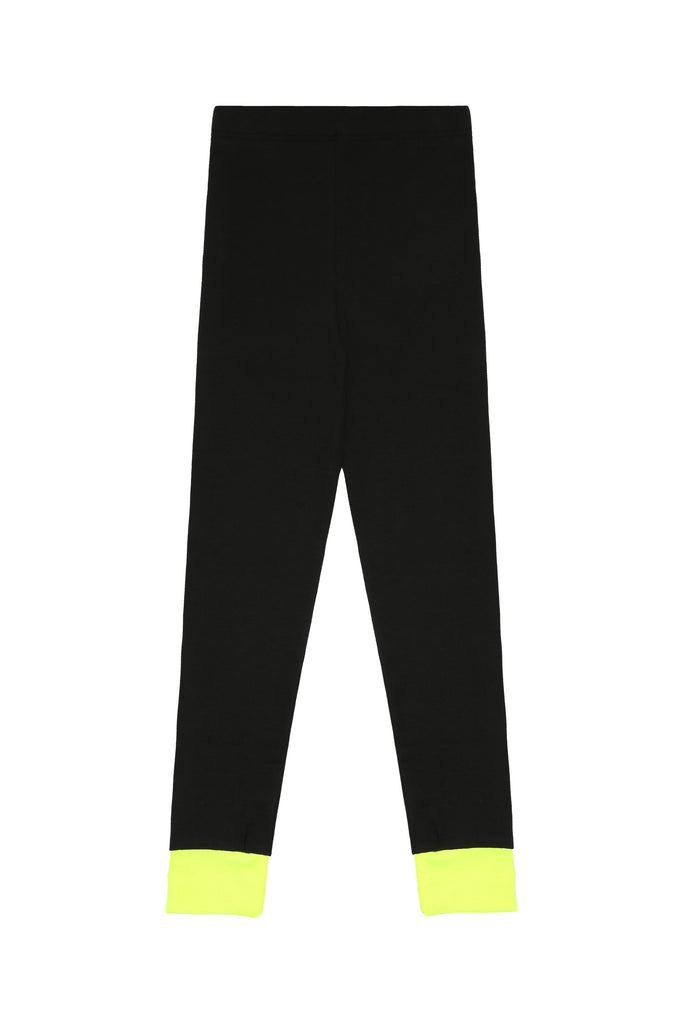 Little Parni Heartlock Neon Cuff Pajamas- Black/Green