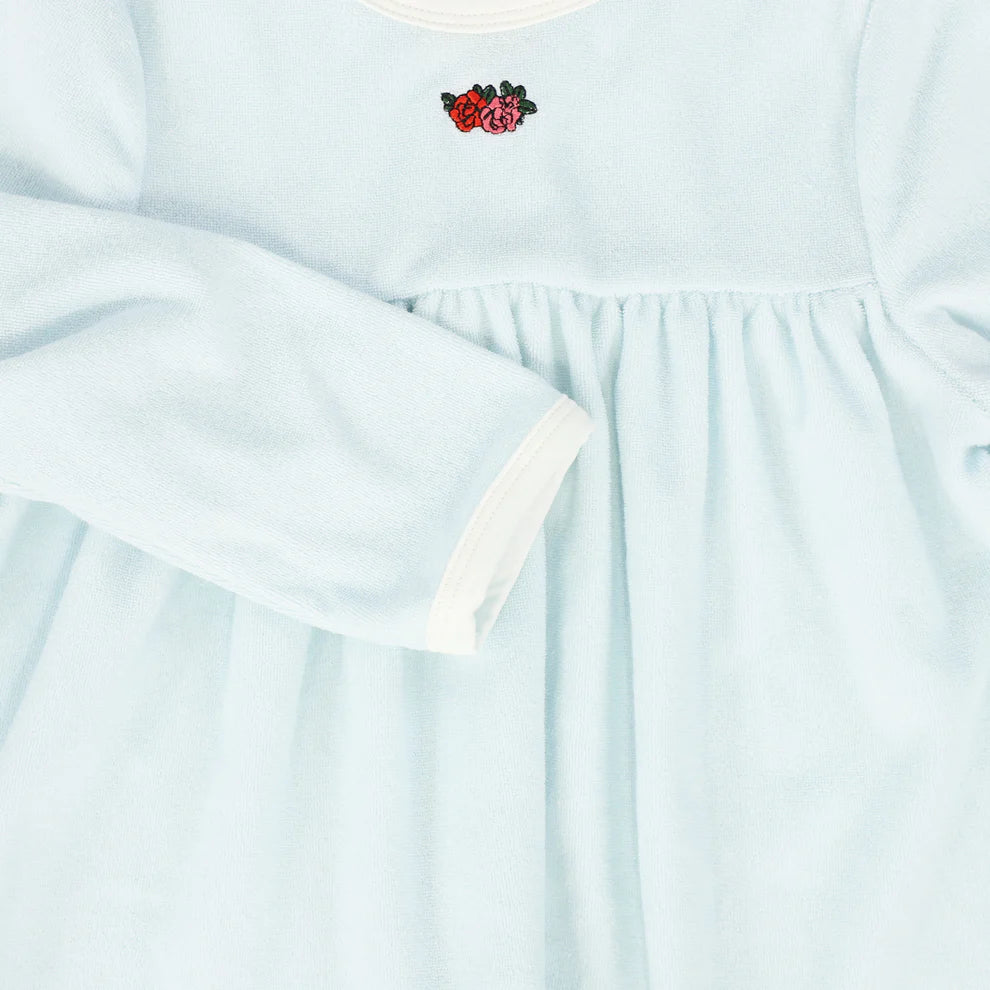 Please Mom Blue Terry Long Sleeve Dress