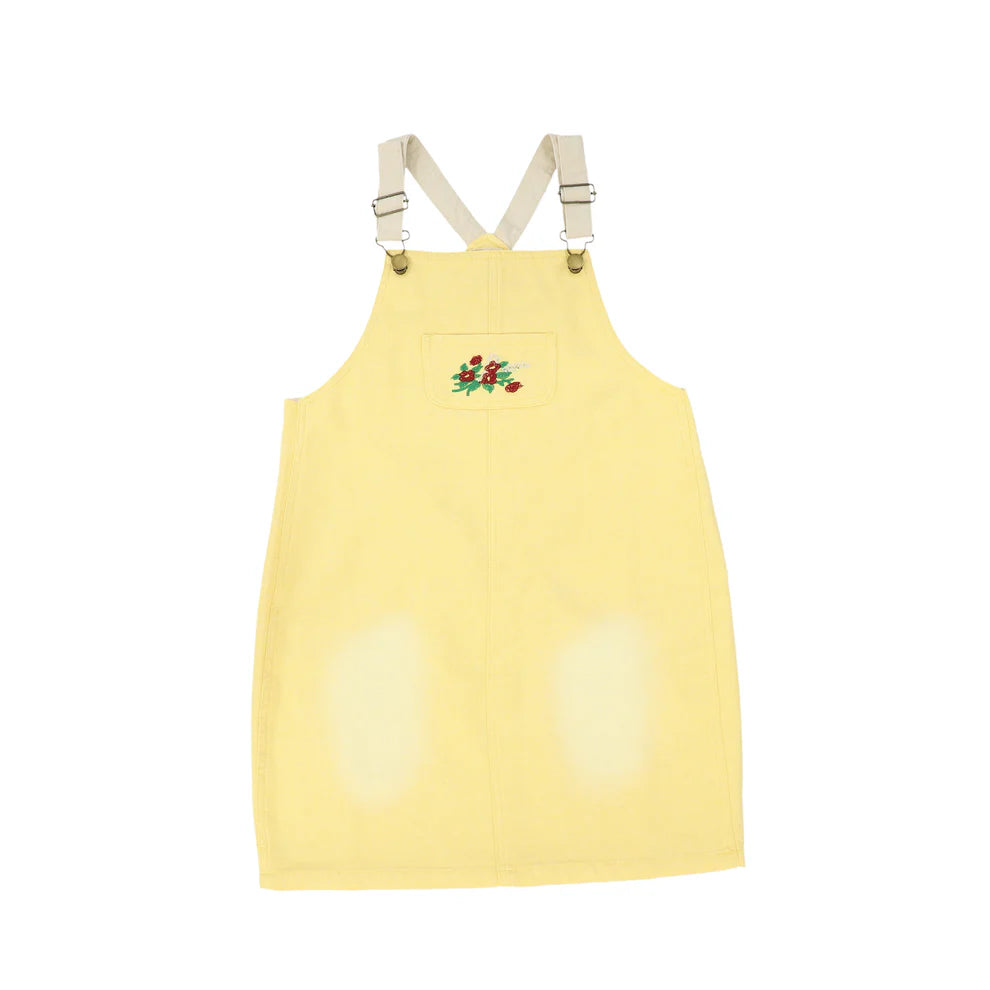 Please Mom Yellow Denim Barrel Dress