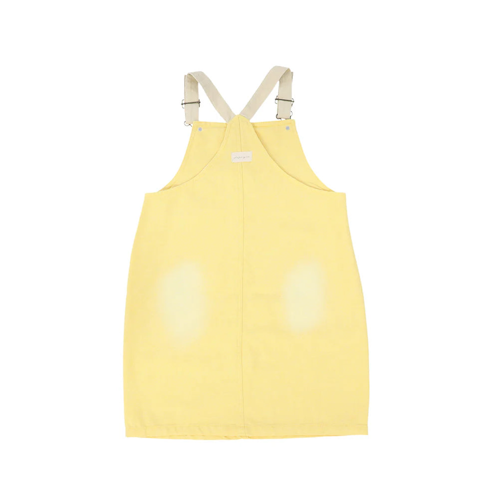 Please Mom Yellow Denim Barrel Dress