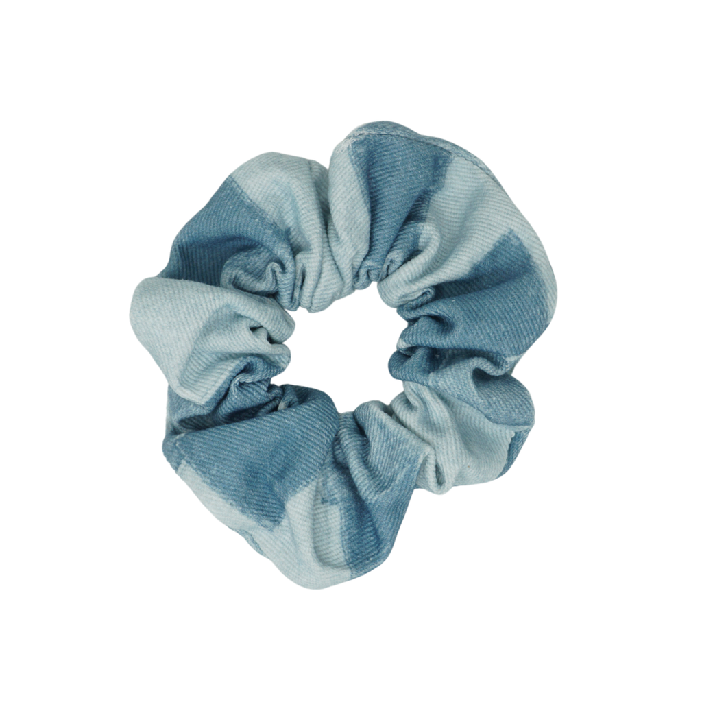 Bandeau Patchwork Denim Scrunchie-2 Tone