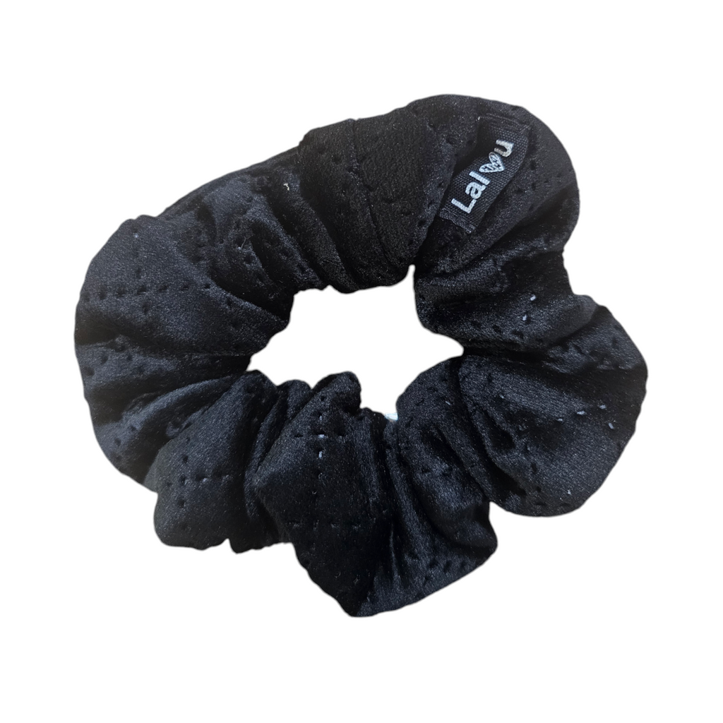 Lalou Quilted Scrunchie-Black