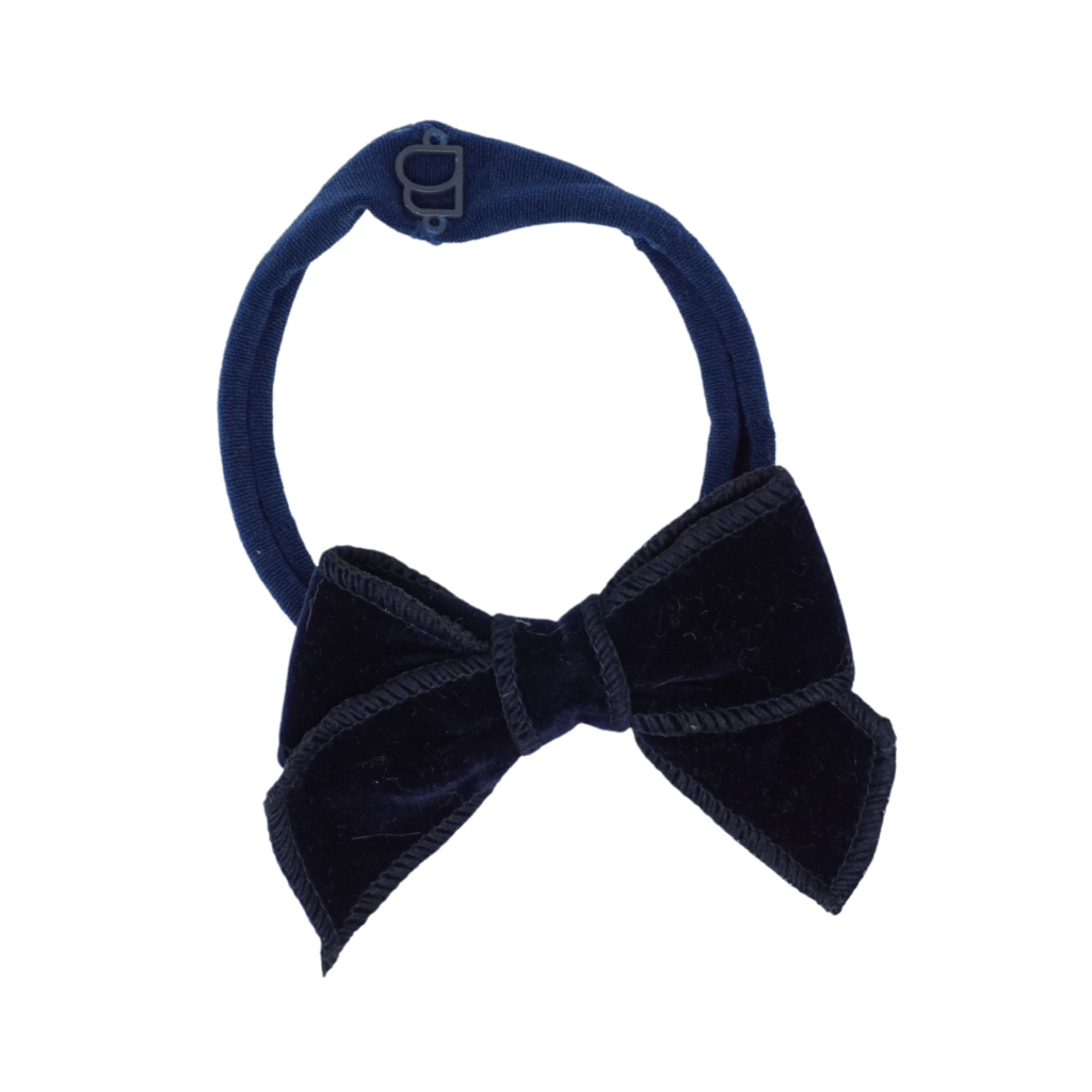 Bandeau Rich Velvet Baby Nylon Band- Navy