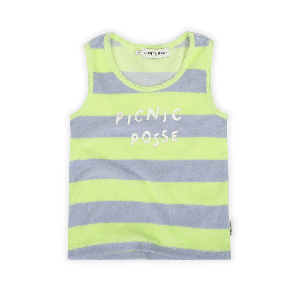 Sproet Terry Stripes Tanktop-Citrus