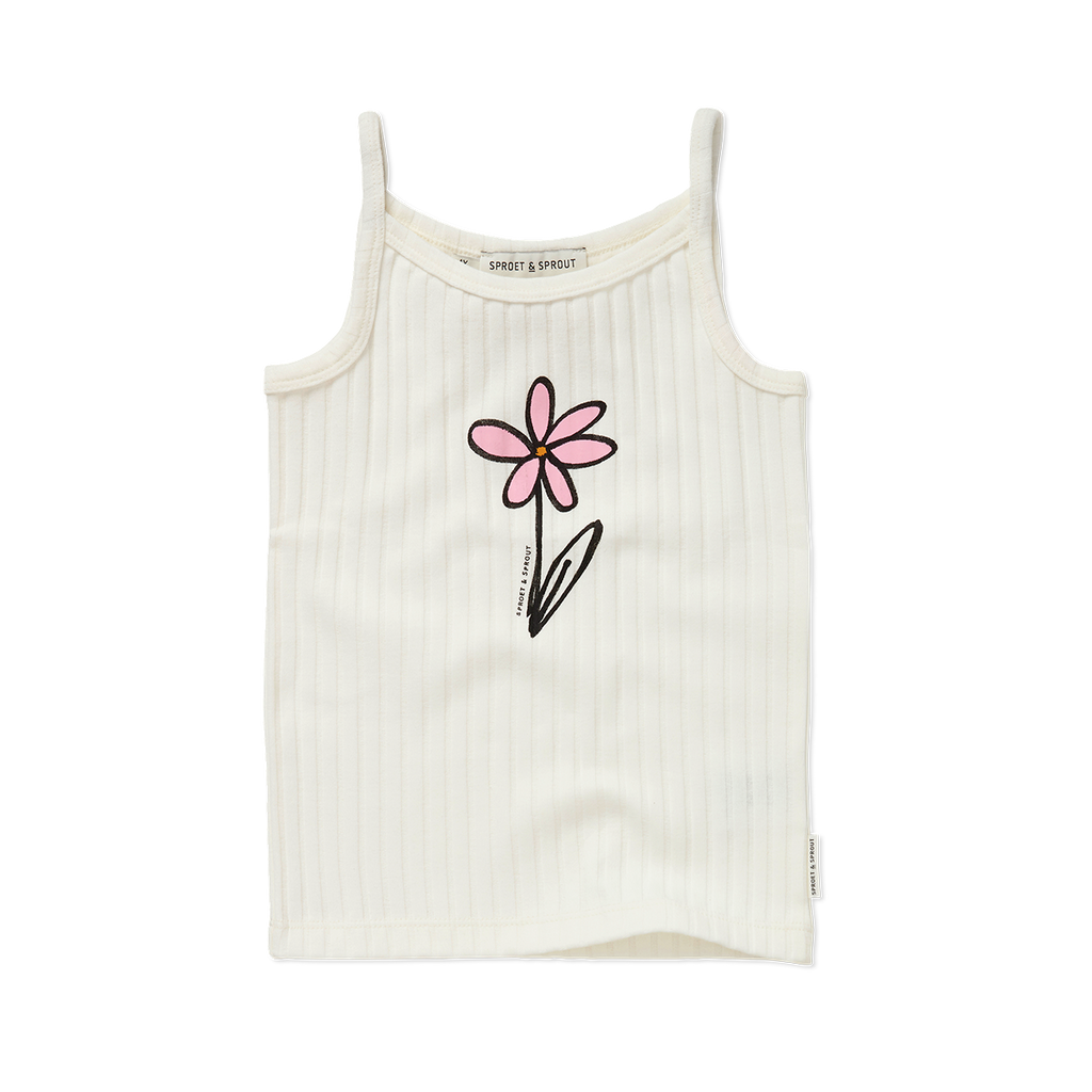 Sproet Daisy Singelt Tanktop-Off White