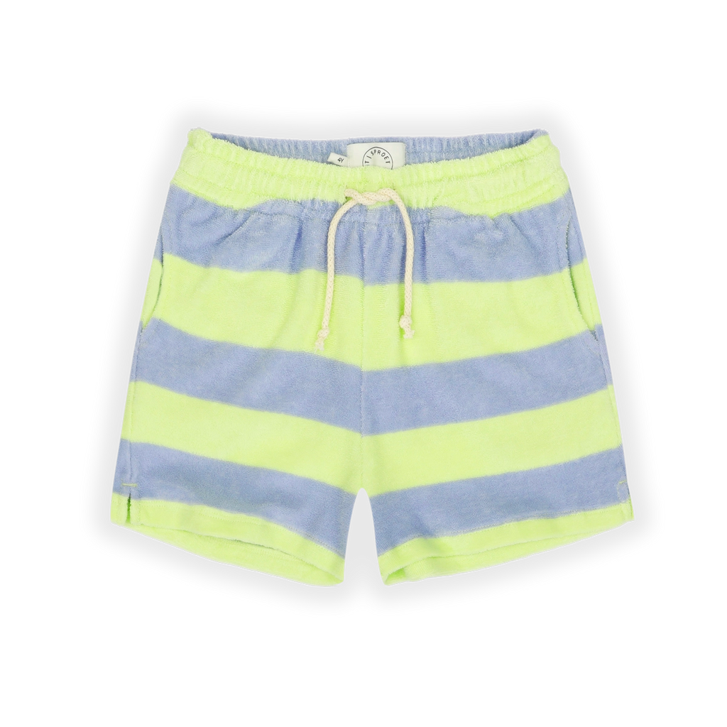 Sproet Terry Stripes Shorts-Citrus