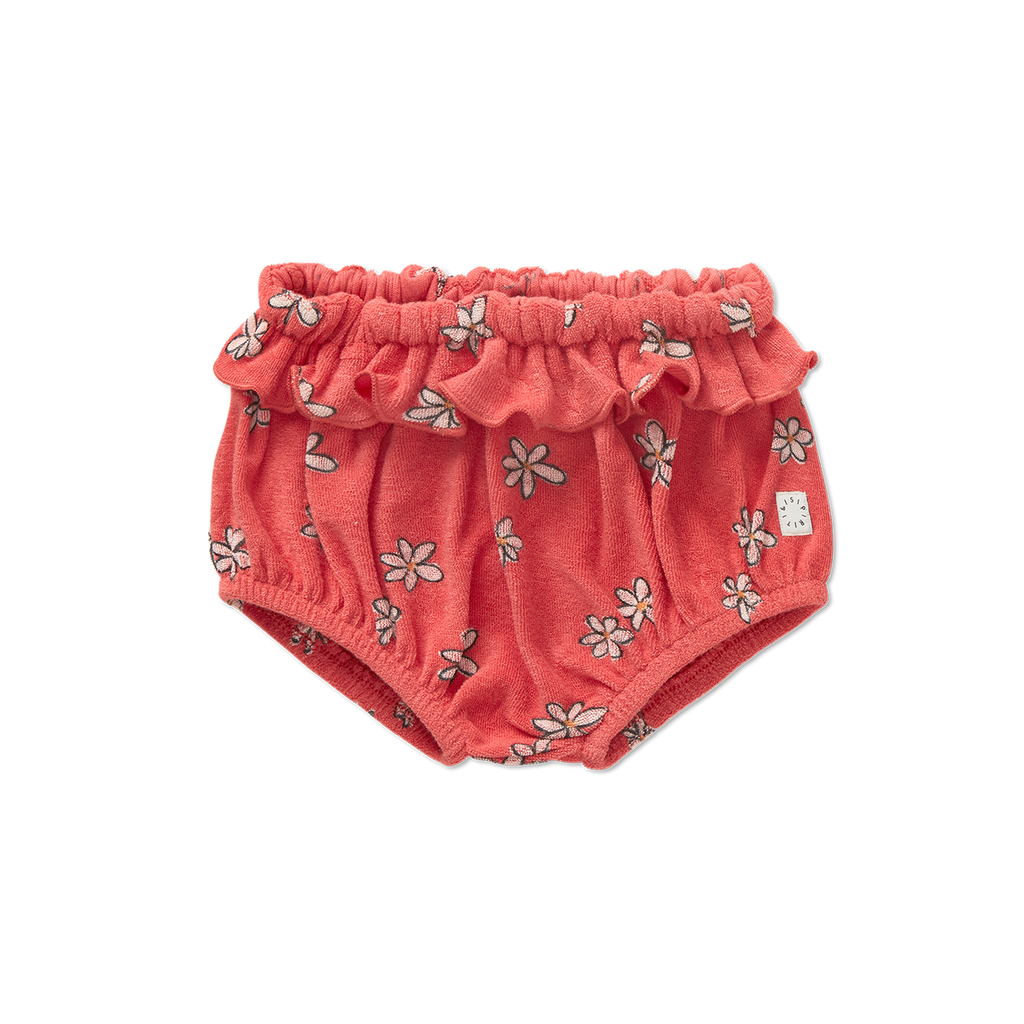 Sproet Rufle Daisy Baby Shorts- Rose Petal