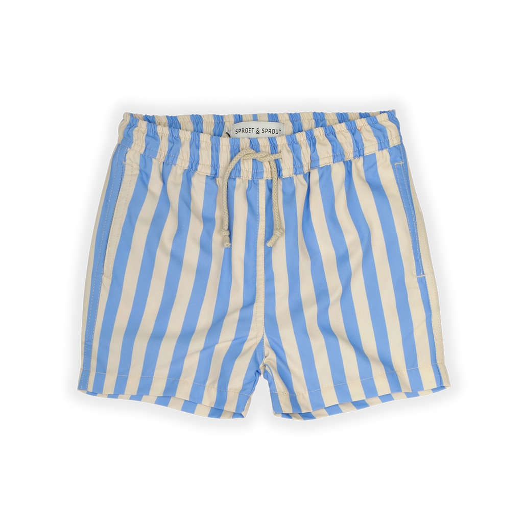 Sproet Striped Swim Shorts- Sesame