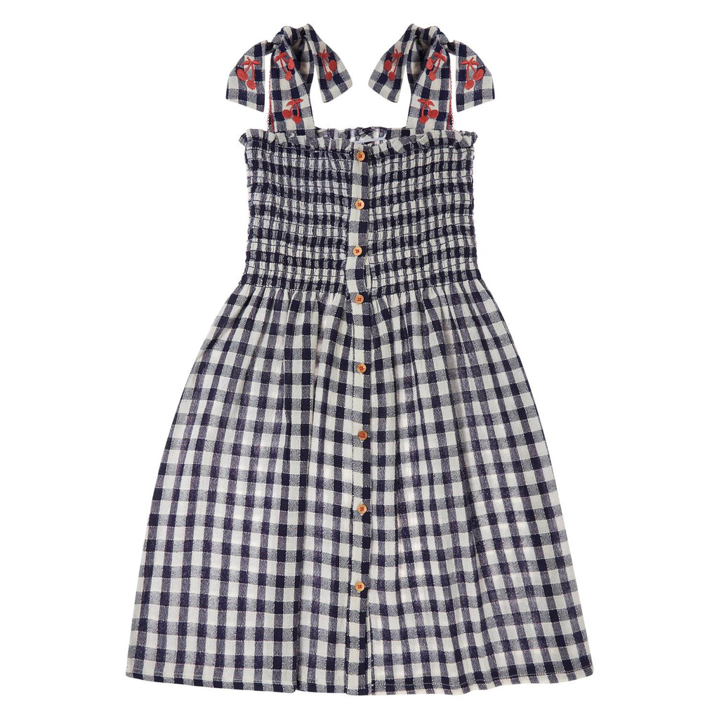 Tocoto Long Vichy Check Dress